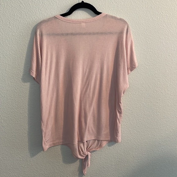 Short sleeve tie waist button down - Picture 3 of 4